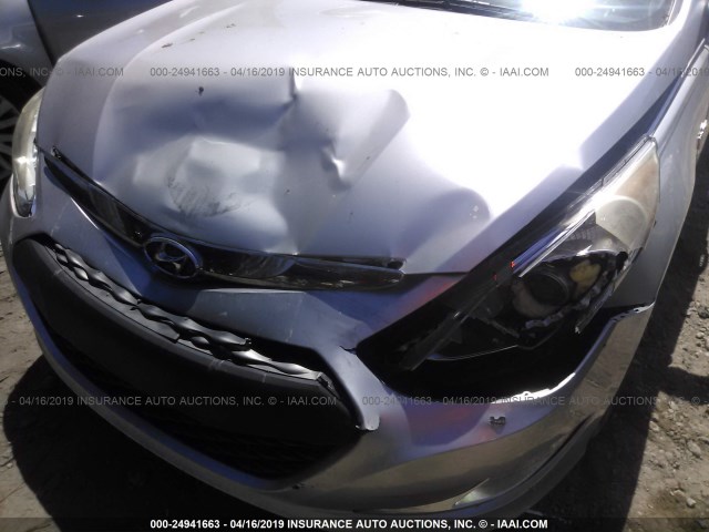 KMHEC4A45CA026156 - 2012 HYUNDAI SONATA HYBRID SILVER photo 6