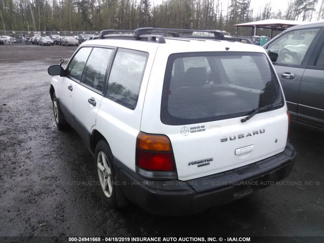 JF1SF6558WG702149 - 1998 SUBARU FORESTER S WHITE photo 3