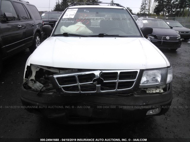 JF1SF6558WG702149 - 1998 SUBARU FORESTER S WHITE photo 6