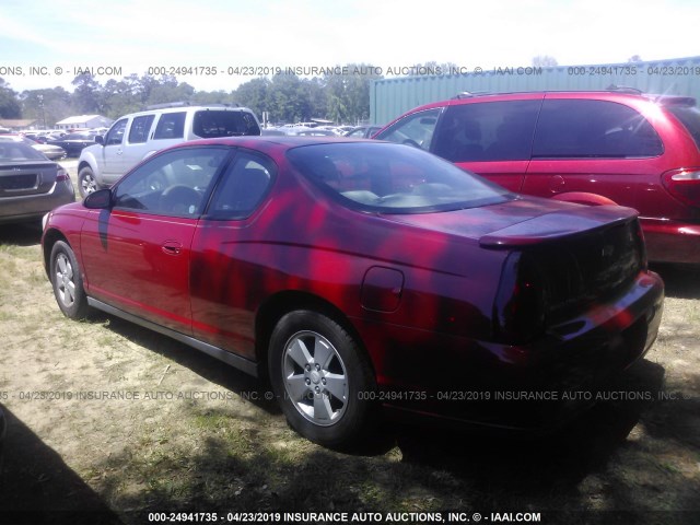 2G1WJ15K479145641 - 2007 CHEVROLET MONTE CARLO LS Rot Foto 3