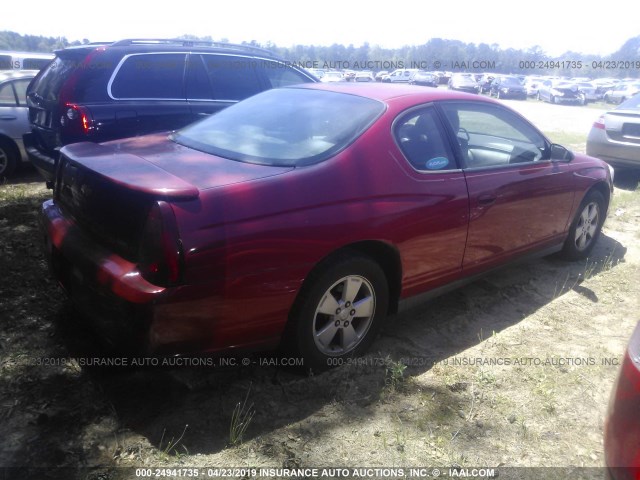 2G1WJ15K479145641 - 2007 CHEVROLET MONTE CARLO LS Rot Foto 4
