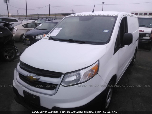 3N63M0ZN2FK731690 - 2015 CHEVROLET CITY EXPRESS LT WHITE photo 2