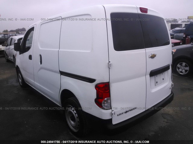 3N63M0ZN2FK731690 - 2015 CHEVROLET CITY EXPRESS LT WHITE photo 3