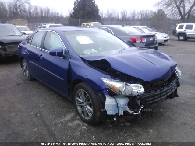 4T1BF1FK4FU981968 - 2015 TOYOTA CAMRY LE/XLE/SE/XSE BLUE photo 1