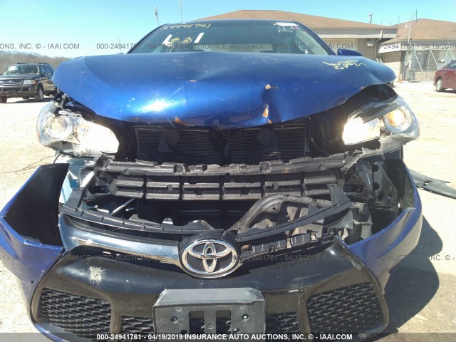 4T1BF1FK4FU981968 - 2015 TOYOTA CAMRY LE/XLE/SE/XSE BLUE photo 6