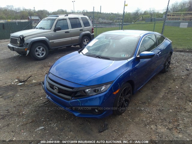 2HGFC4B88KH301756 - 2019 HONDA CIVIC SPORT 蓝色 照片 2