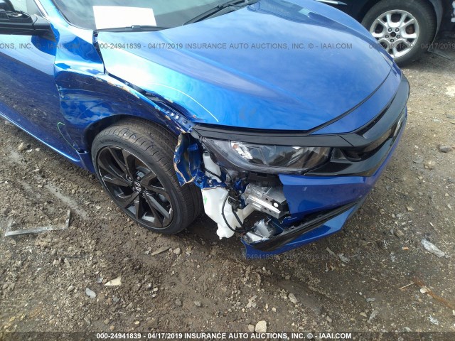 2HGFC4B88KH301756 - 2019 HONDA CIVIC SPORT 蓝色 照片 6