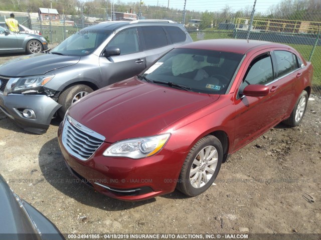 1C3CCBBB8DN570596 - 2013 CHRYSLER 200 TOURING RED photo 2