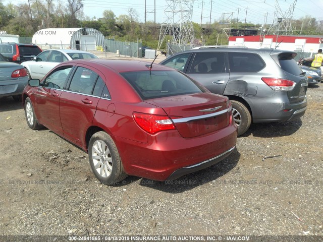 1C3CCBBB8DN570596 - 2013 CHRYSLER 200 TOURING RED photo 3