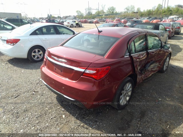 1C3CCBBB8DN570596 - 2013 CHRYSLER 200 TOURING RED photo 4