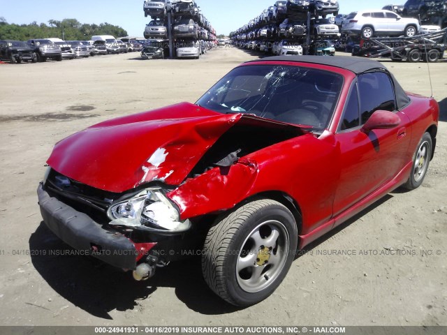 JM1NB3536X0137345 - 1999 MAZDA MX-5 MIATA RED photo 2