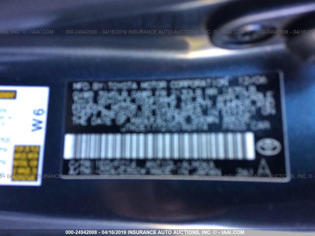 JTKDE177270196974 - 2007 TOYOTA SCION TC ნაცრისფერი ფოტო 9