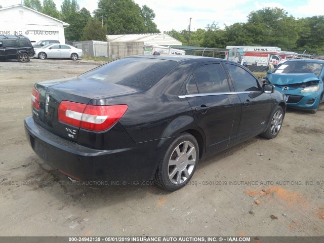 3LNHM28TX8R631329 - 2008 LINCOLN MKZ BLACK photo 4