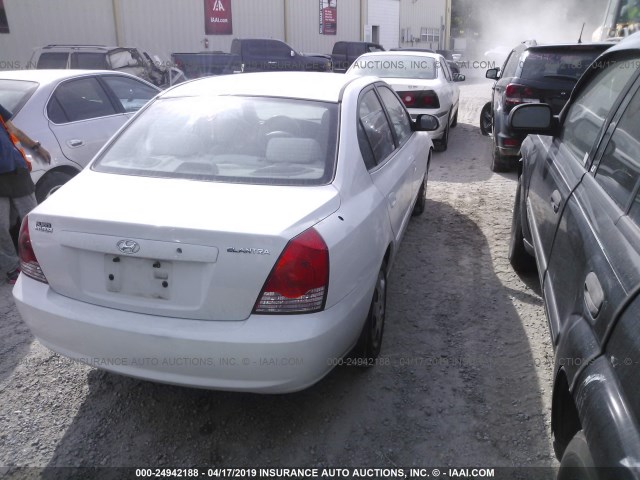 KMHDN46DX5U972513 - 2005 HYUNDAI ELANTRA GLS/GT WHITE photo 4