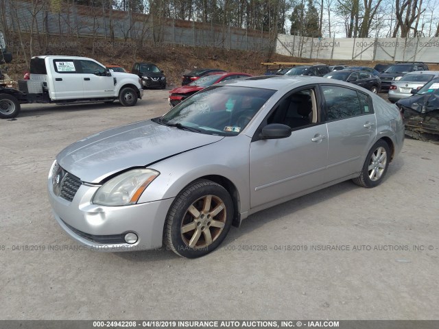 1N4BA41E04C921779 - 2004 NISSAN MAXIMA SE/SL SILVER photo 2