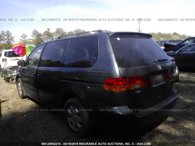 5FNRL18044B066583 - 2004 HONDA ODYSSEY EXL BLUE photo 3