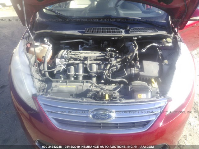 3FADP4CJ7BM156101 - 2011 FORD FIESTA SEL BURGUNDY photo 10