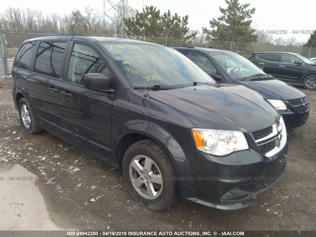 2C4RDGCGXCR209561 - 2012 DODGE GRAND CARAVAN SXT BLACK photo 1