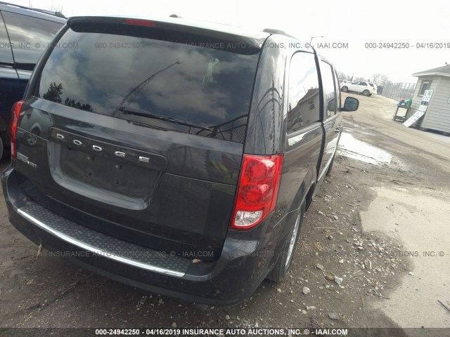 2C4RDGCGXCR209561 - 2012 DODGE GRAND CARAVAN SXT BLACK photo 4