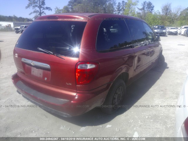 2C4GP44R55R121372 - 2005 CHRYSLER TOWN & COUNTRY LX BURGUNDY photo 4