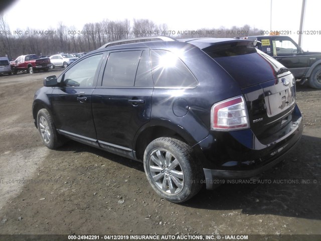 2FMDK38C49BA92037 - 2009 FORD EDGE SEL BLUE photo 3