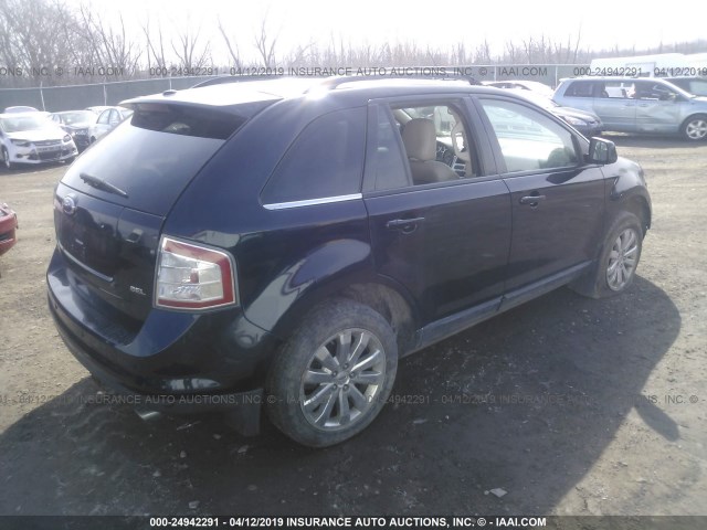 2FMDK38C49BA92037 - 2009 FORD EDGE SEL BLUE photo 4