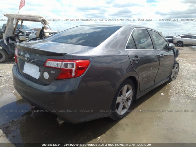 4T1BF1FK5EU434187 - 2014 TOYOTA CAMRY L/SE/LE/XLE GRAY photo 4