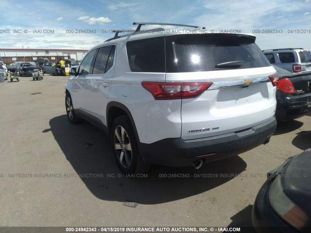 1GNEVHKW6JJ271297 - 2018 CHEVROLET TRAVERSE LT WHITE photo 3