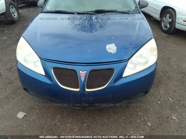 1G2ZH58N274228800 - 2007 PONTIAC G6 GT BLUE photo 6