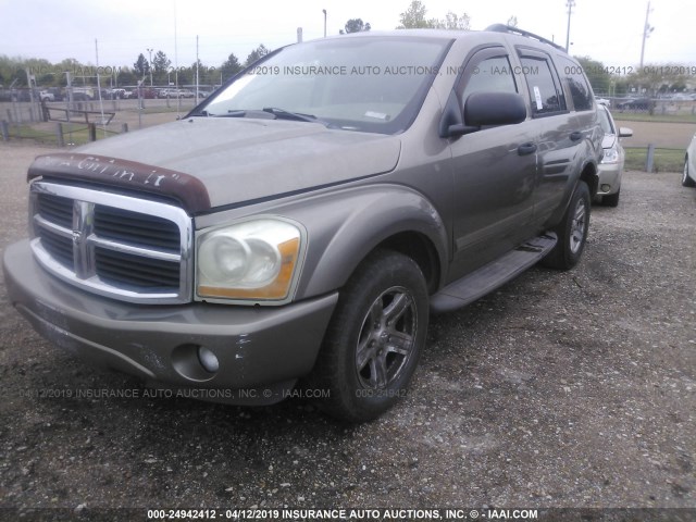 1D4HB48D65F576663 - 2005 DODGE DURANGO SLT GRAY photo 2