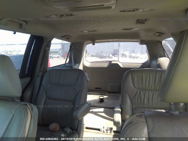 5FNRL38739B038029 - 2009 HONDA ODYSSEY EXL GRAY photo 8