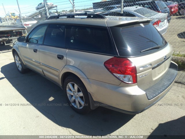 4S4BP61C387311954 - 2008 SUBARU OUTBACK 2.5I GOLD photo 3