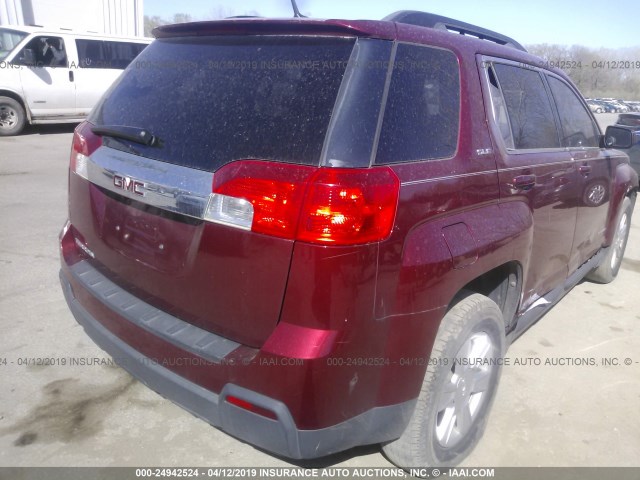 2CTALDEWXA6223188 - 2010 GMC TERRAIN SLE MAROON photo 4