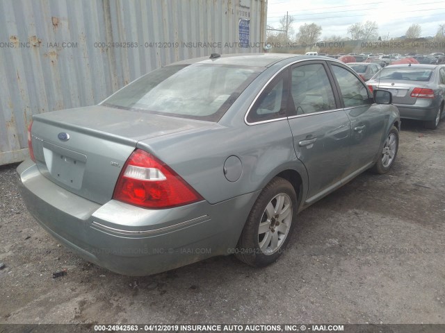 1FAHP24117G134021 - 2007 FORD FIVE HUNDRED SEL GREEN photo 4
