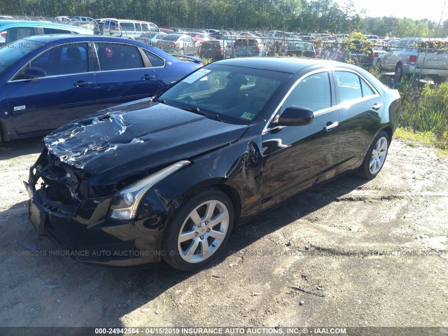 1G6AA5RA6E0191105 - 2014 CADILLAC ATS BLACK photo 2