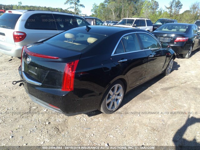 1G6AA5RA6E0191105 - 2014 CADILLAC ATS BLACK photo 4