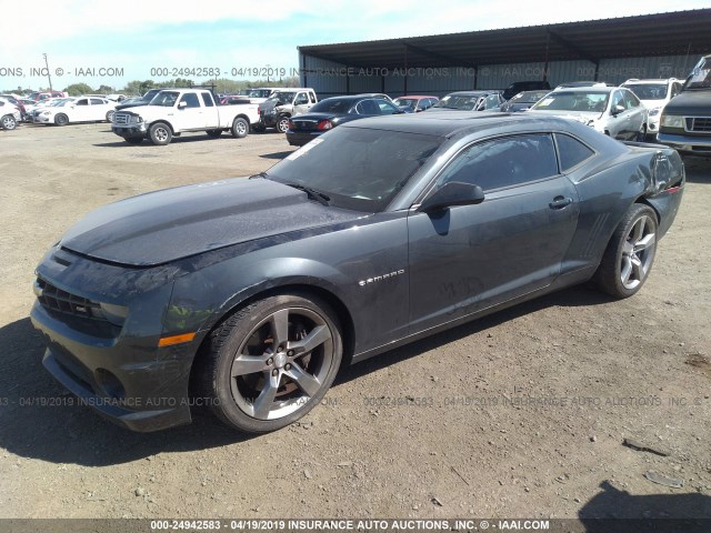 2G1FK1EJ9C9178228 - 2012 CHEVROLET CAMARO 2SS GRAY photo 2