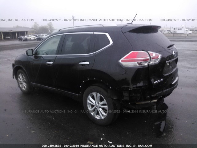 5N1AT2MV7EC870231 - 2014 NISSAN ROGUE S/SL/SV BLACK photo 3