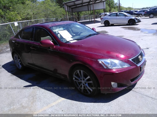 JTHBE262275014881 - 2007 LEXUS IS 350 RED photo 1