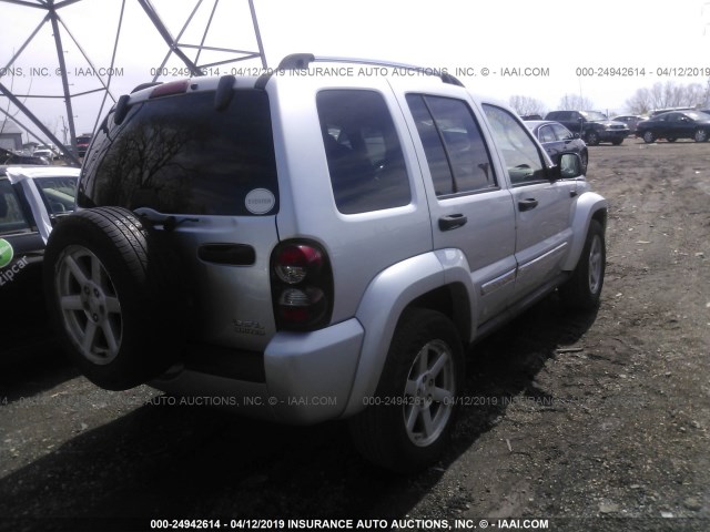 1J4GL58K55W526213 - 2005 JEEP LIBERTY LIMITED SILVER photo 4