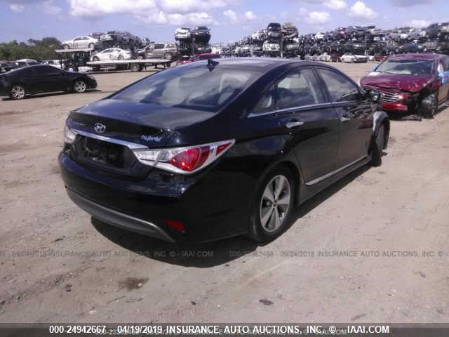 KMHEC4A40CA062997 - 2012 HYUNDAI SONATA HYBRID BLACK photo 4