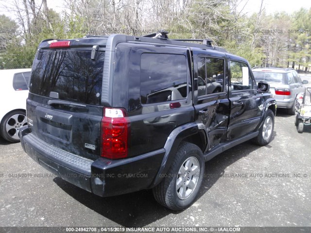 1J8HG48KX7C624725 - 2007 JEEP COMMANDER BLACK photo 4
