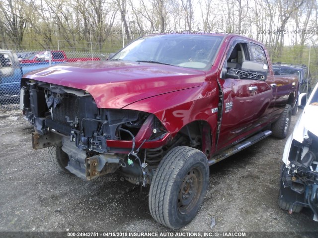 3D7TT2CT3AG125485 - 2010 DODGE RAM 2500 RED photo 2