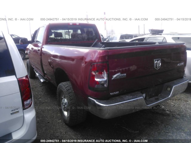 3D7TT2CT3AG125485 - 2010 DODGE RAM 2500 RED photo 3