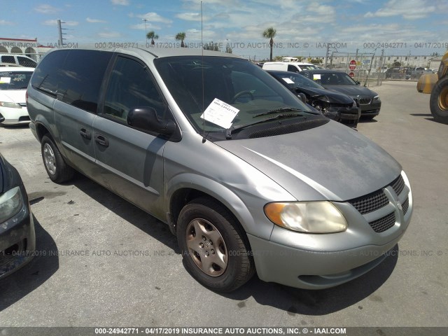 1D4GP24333B189801 - 2003 DODGE GRAND CARAVAN SE SILVER photo 1