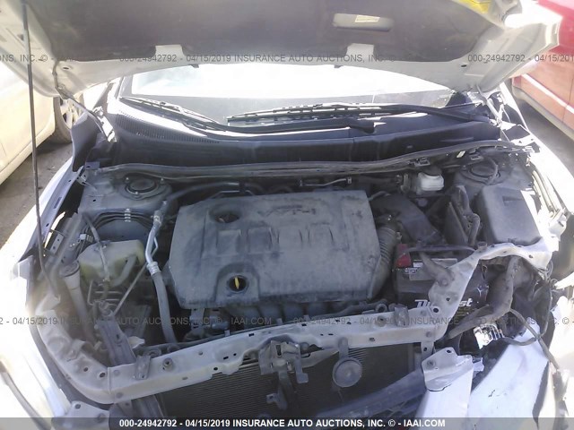 2T1KU4EE1CC881391 - 2012 TOYOTA COROLLA MATRIX  SILVER photo 10