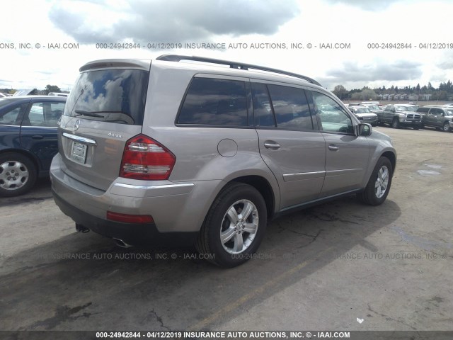 4JGBF71EX7A243020 - 2007 MERCEDES-BENZ GL 450 4MATIC SILVER photo 4