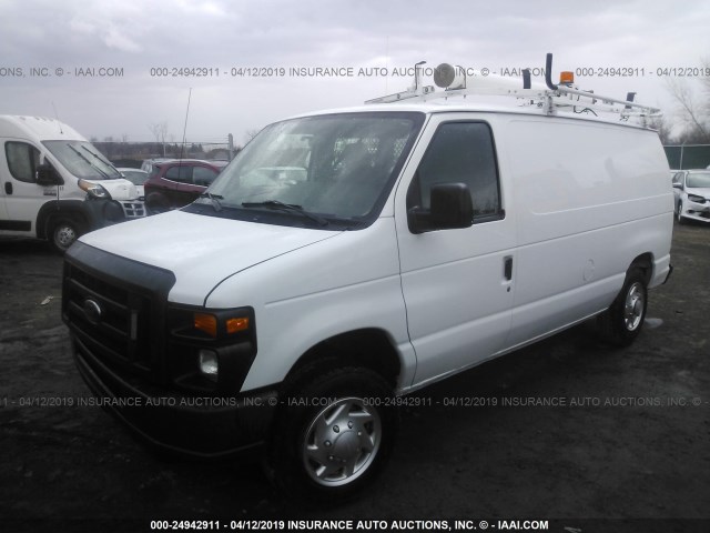 1FTNE1EW6CDA27372 - 2012 FORD ECONOLINE E150 VAN WHITE photo 2