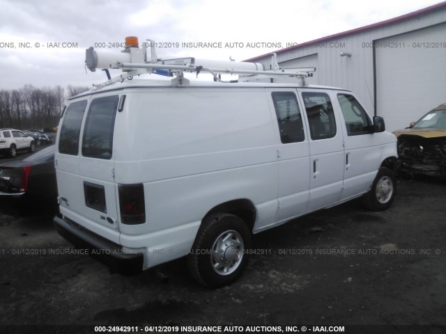 1FTNE1EW6CDA27372 - 2012 FORD ECONOLINE E150 VAN WHITE photo 4