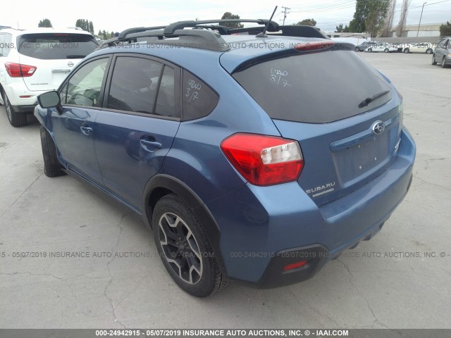 JF2GPABCXH8270570 - 2017 SUBARU CROSSTREK PREMIUM BLUE photo 3